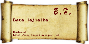 Bata Hajnalka névjegykártya